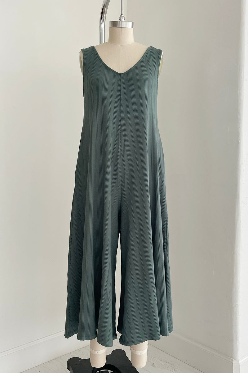 SAMPLE SALE | Willow Wide Rib Jumpsuit - Meadow