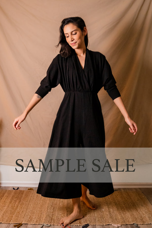 SAMPLE SALE | Sedona Dolman Sleeve Jumpsuit - True Black