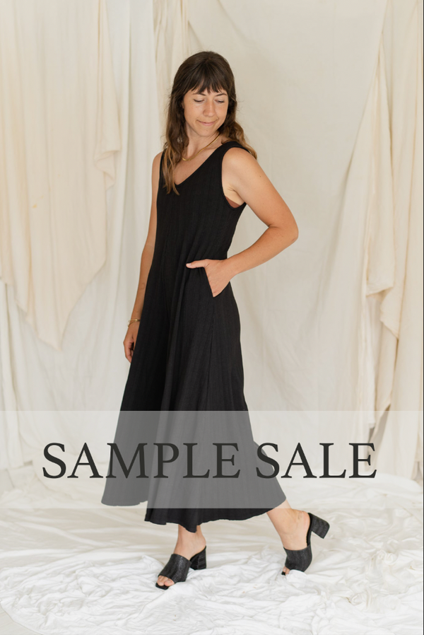 SAMPLE SALE | Willow Wide Rib Jumpsuit - True Black