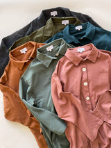 Painters Oversized Shirt Jacket - Saddle Brown