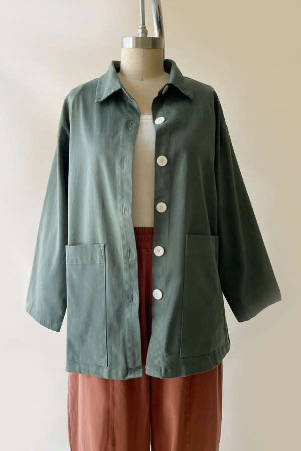 Painters Oversized Shirt Jacket - Meadow