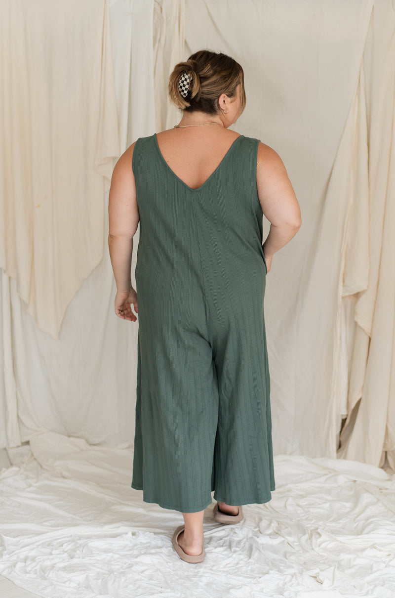 Willow Wide Rib Jumpsuit - Meadow