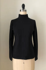 SAMPLE SALE | Sol Mock Neck Long Sleeve Top - True Black