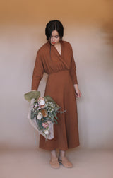 SAMPLE SALE | Sedona Dolman Sleeve Jumpsuit - Saddle Brown