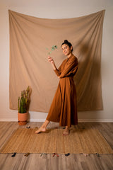 SAMPLE SALE | Sedona Dolman Sleeve Jumpsuit - Saddle Brown