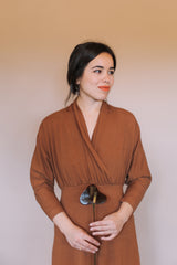 SAMPLE SALE | Sedona Dolman Sleeve Jumpsuit - Saddle Brown