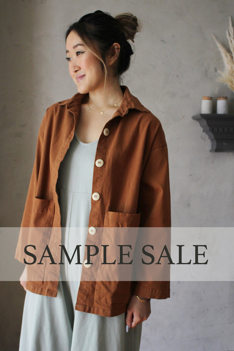 SAMPLE SALE | Painters Button Jacket - Saddle Brown