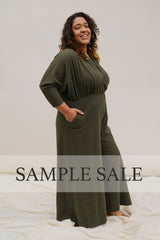 SAMPLE SALE | Sedona Dolman Sleeve Jumpsuit - Dark Moss