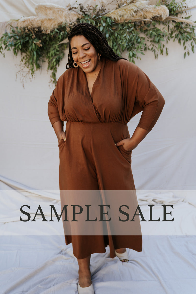 SAMPLE SALE | Sedona Dolman Sleeve Jumpsuit - Saddle Brown