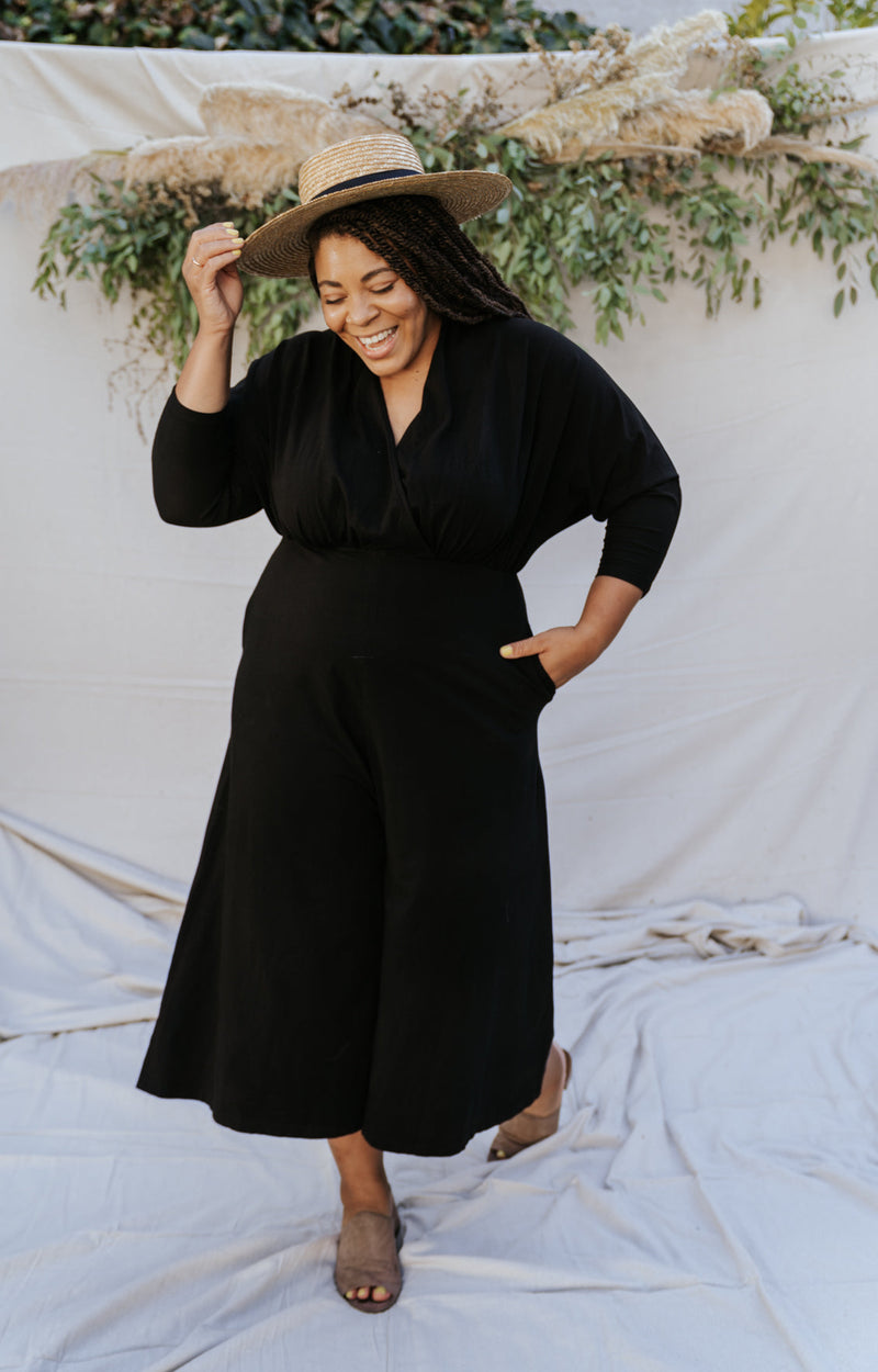 SAMPLE SALE | Sedona Dolman Sleeve Jumpsuit - True Black